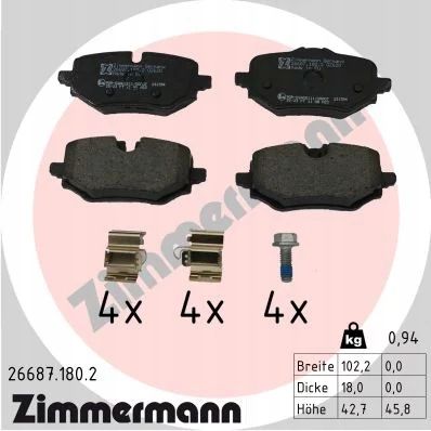 Klocki hamulcowe - ZIMMERMANN 26687.180.2
