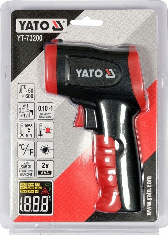 Pirometr -50°C do +600°C - YATO YATYT-73200