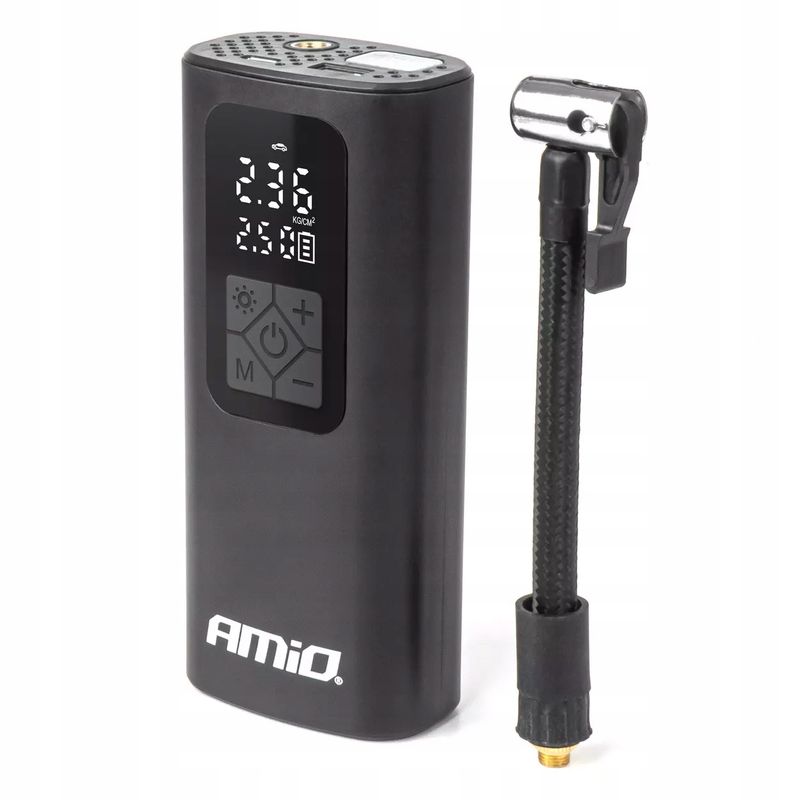 Kompresor samochodowy powerbank led usb- - AMIO 04377