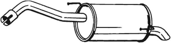 Tłumik układu wydechowego tył - BOSAL BOS145-143