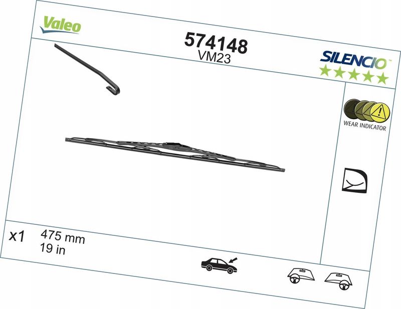 Pioro wycier 475 szkielet vm23 performan - VALEO 574148