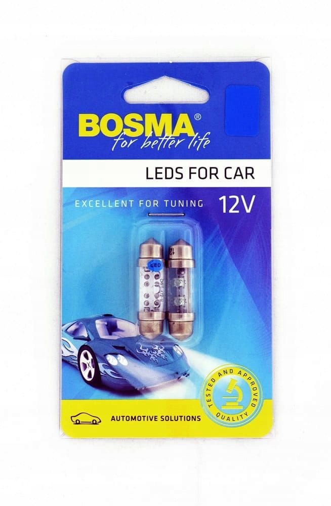 Led 12v sv8,5 10x36 rurka niebieska - BOSMA LED2878