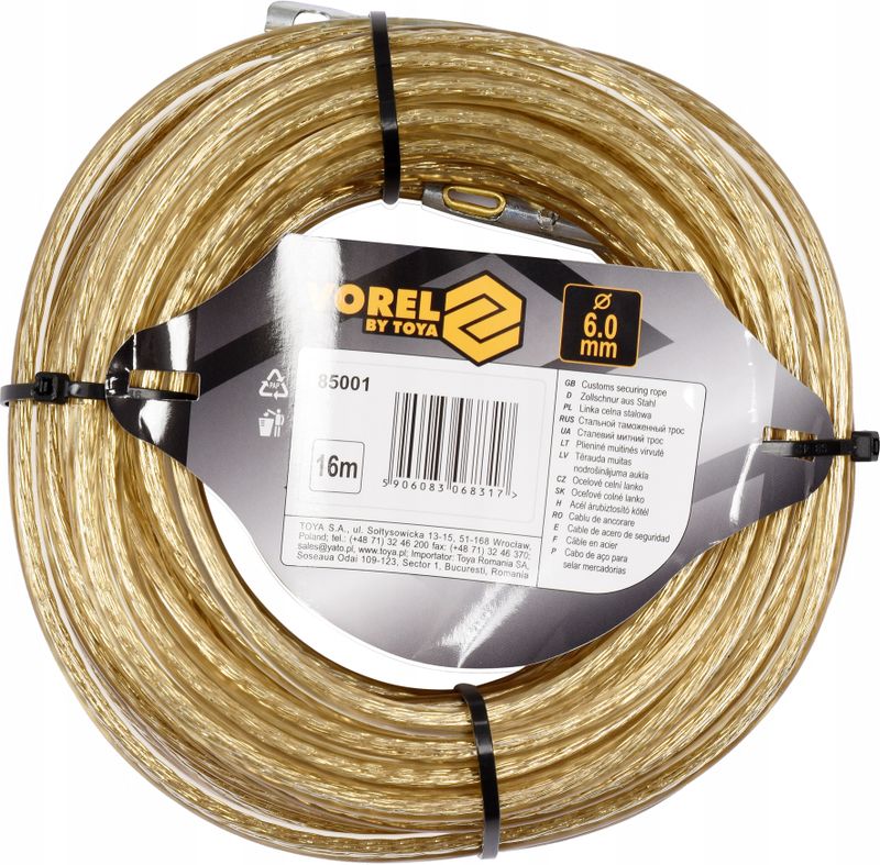 Linka celna stalowa 6mm 16m - VOREL YAT85001