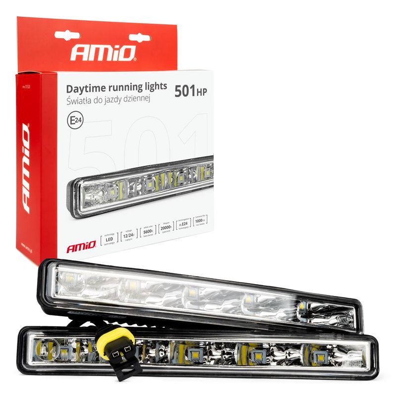 Światła do jazdy dziennej AMiO DRL 501 HP - AMIO AMI01520