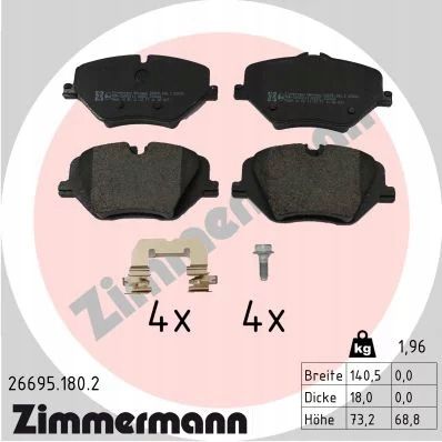 Klocki hamulcowe - ZIMMERMANN 26695.180.2