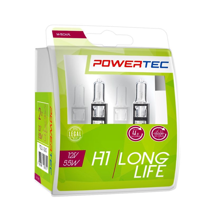Zarowka 12v h1 55w p14.5s longlife duo - M-TECH MTEPTZLL1-DUO
