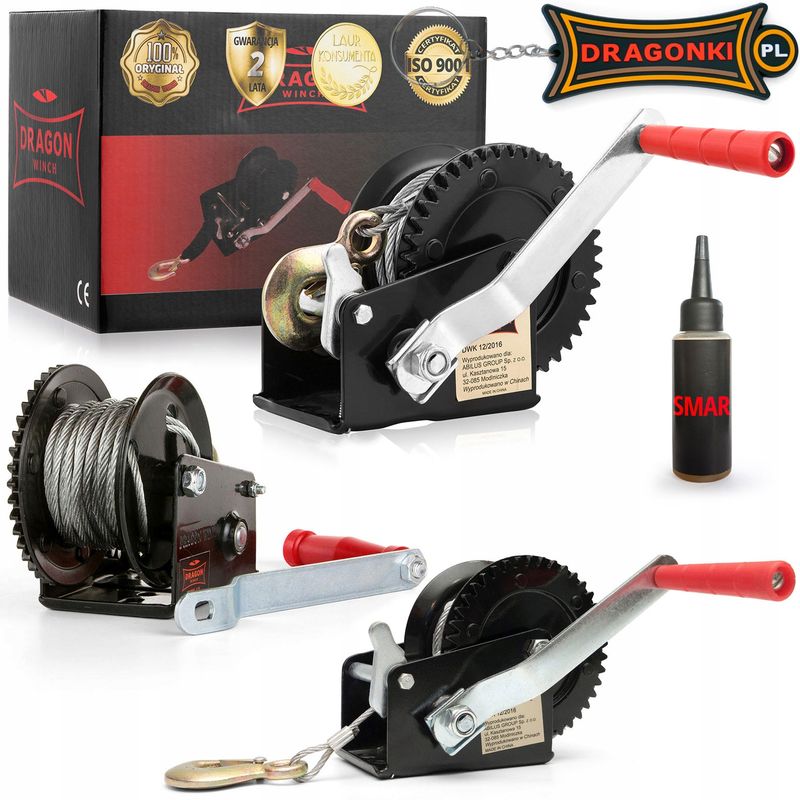 Wyciągarki korbowe - DRAGON WINCH DWK16LINA