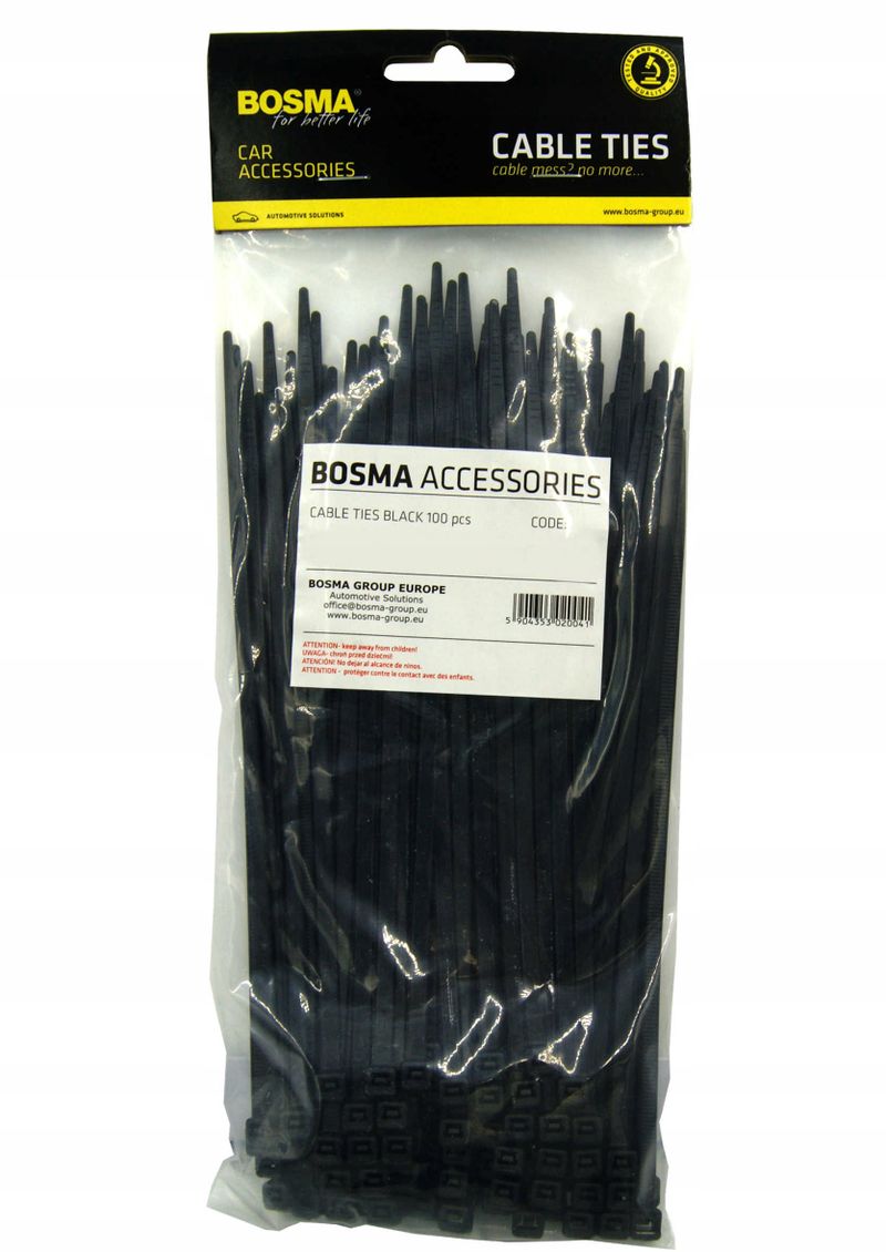 Opaska kabl.czarna 200 x 7,6 - BOSMA LED5503
