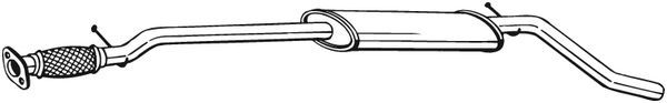 Tłumik układu wydechowego środkowy - BOSAL BOS287-455
