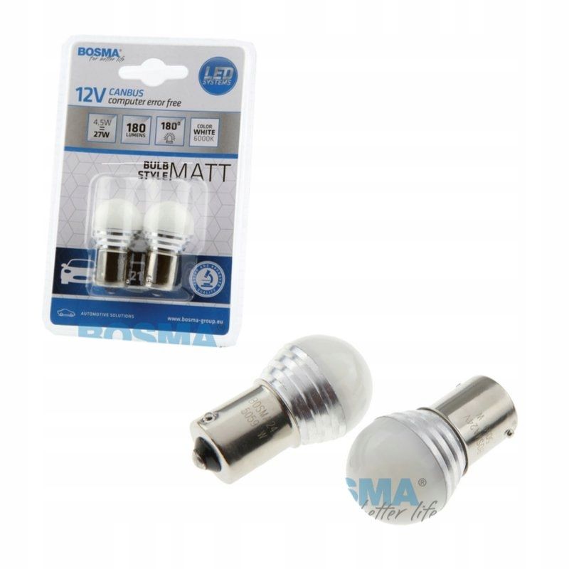 Led 12v bay15d 9xsmd2835 biala matowa - BOSMA LED5066