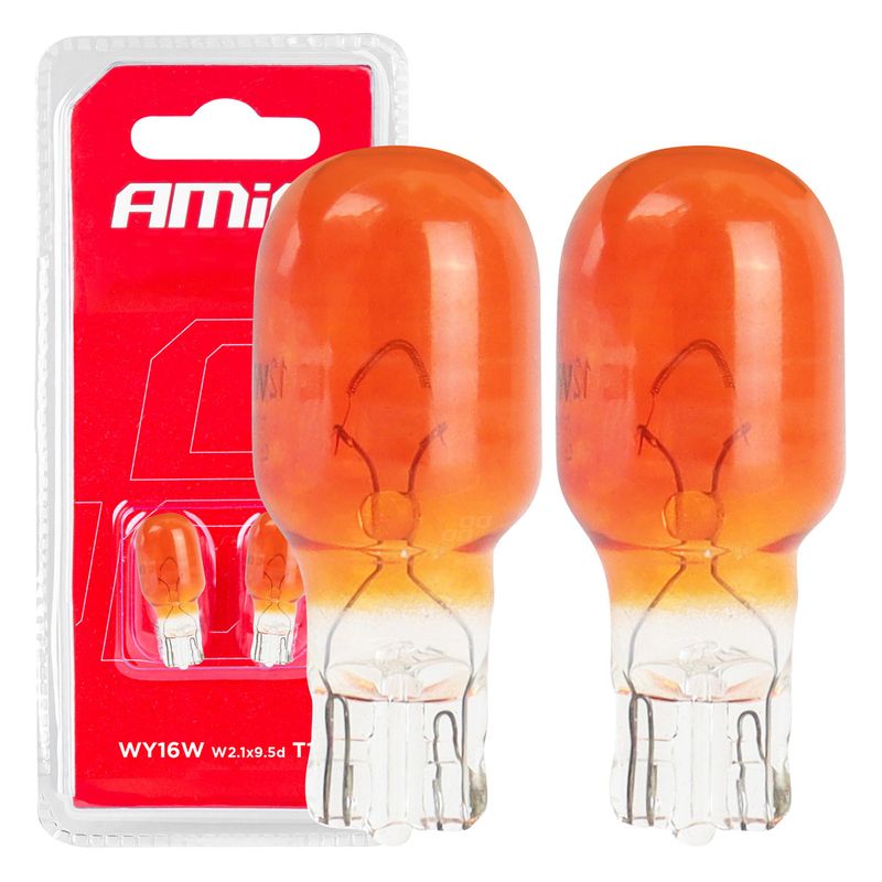 Żarówki halogenowe T15 WY16W W2.1x9.5d 12V 2 szt. - AMIO AMI02550