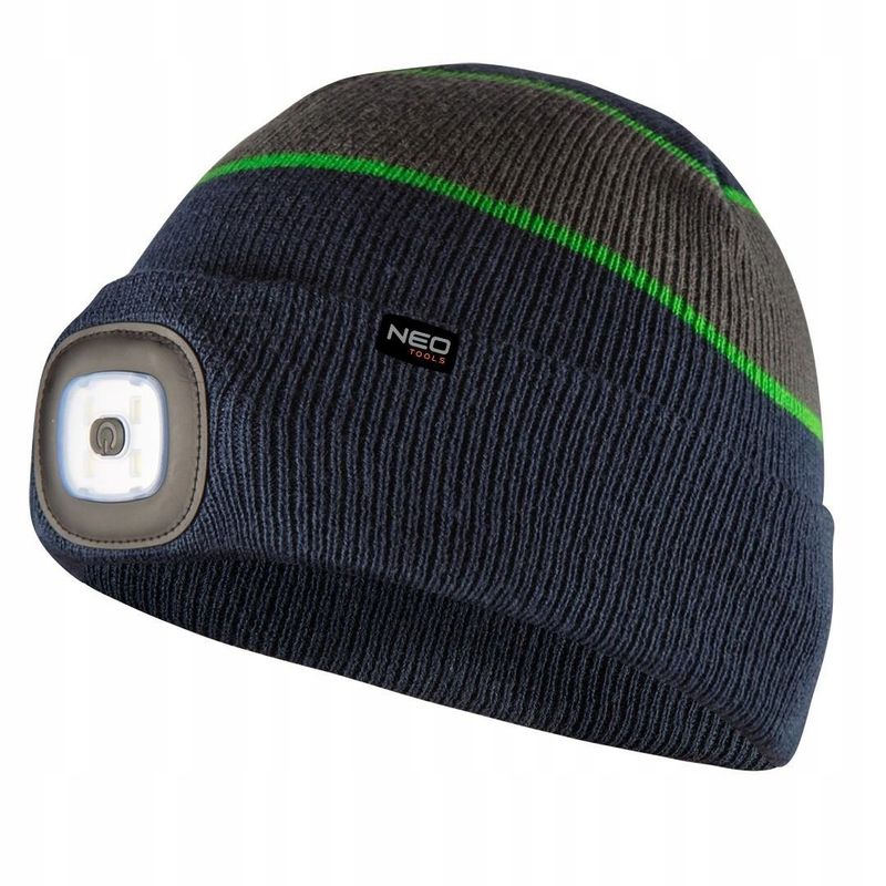 Czapka z latarka ladowana z usb - NEO TPX81-630