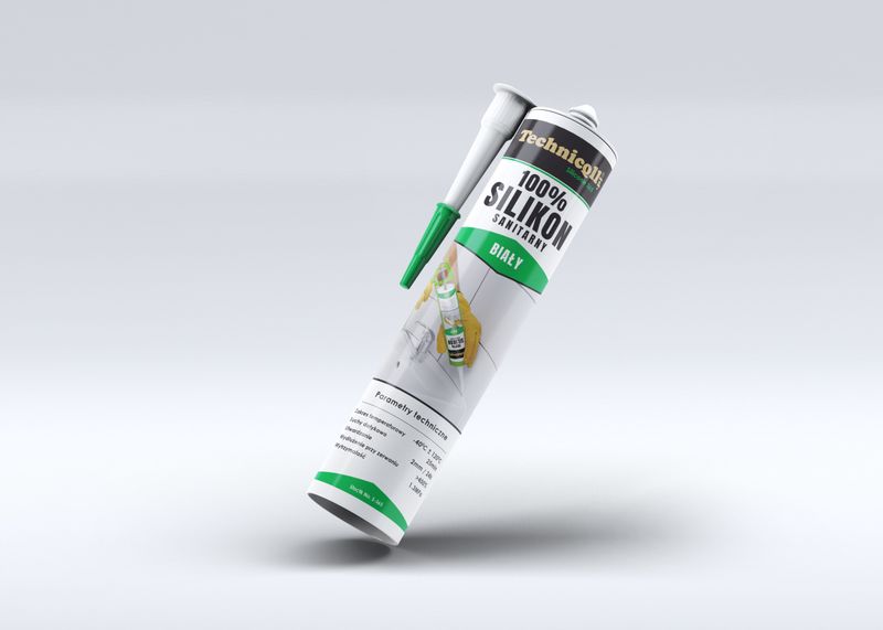 Silikon sanitarny biały 300ml - TECHNICQLL TCHS-365
