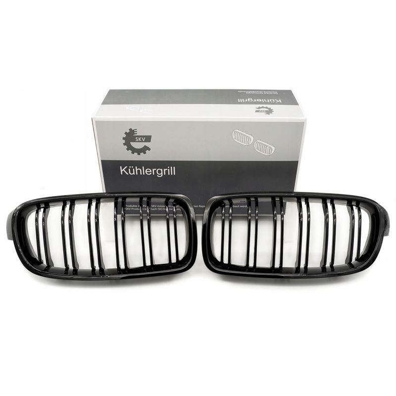 Grill bmw podwójna listwa, czarny połysk, bmw 3 f30 - SKV 66SKV123