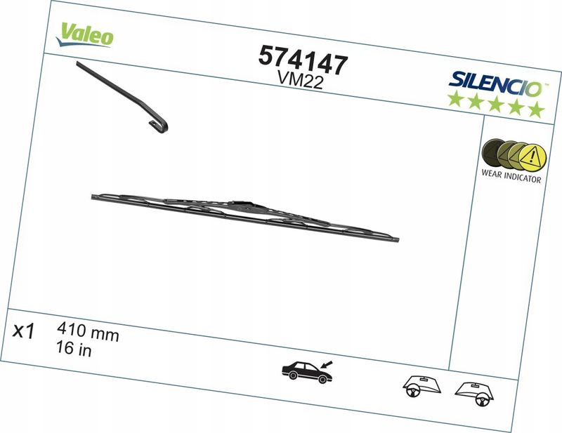 Pioro wycier 410 szkielet vm22 performan - VALEO 574147