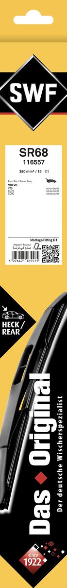 Swf wycieraczka tył lhd rhd sr68 x1 116557