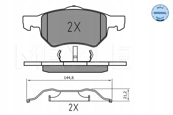 Klocki hamulcowe. dodge p. caravan 3,3/3,8 01-06 - MEYLE 025 238 0718