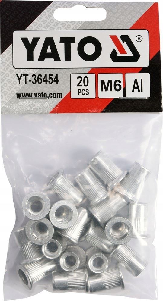 Nitonakretki aluminiowe m6, 20szt - YATO YATYT-36454