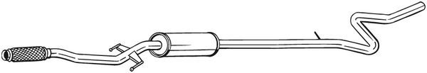 Tłumik układu wydechowego środkowy - BOSAL BOS292-045