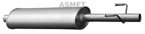 Tłumik układu wydechowego środkowy - ASMET ASM02.044