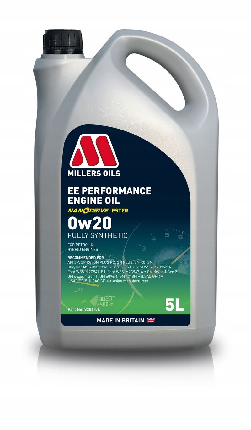 Millers ee performance 0w20 5l sp/sp rc plus/sn, dex… - MILLERS OILS 8206-5