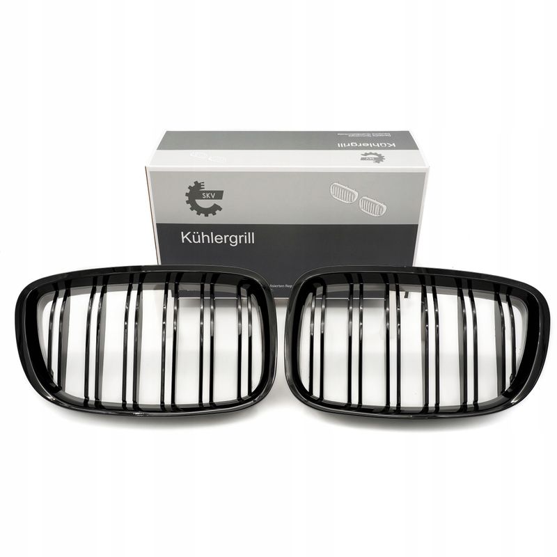 Grill bmw podwójna listwa, czarny połysk, bmw 5 f07 - SKV ESEN 66SKV178