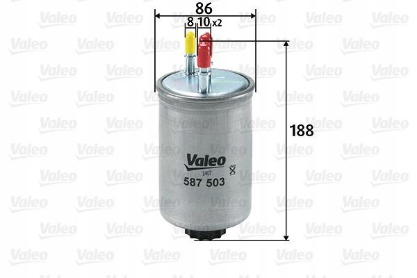 Filtr paliwa diesel przepływowy - VALEO 587503