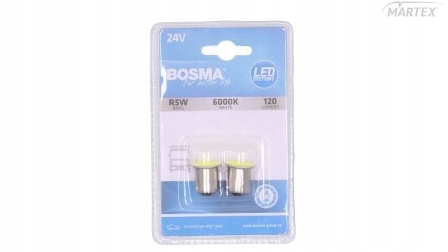 Led 24v 1xled cob ba15s biala 6000k - BOSMA LED7336