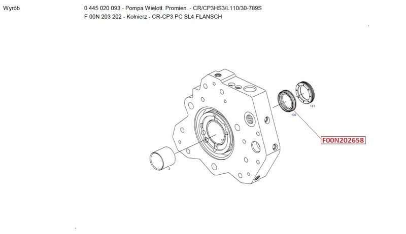 Uszczelka - BOSCH F 00N 202 658