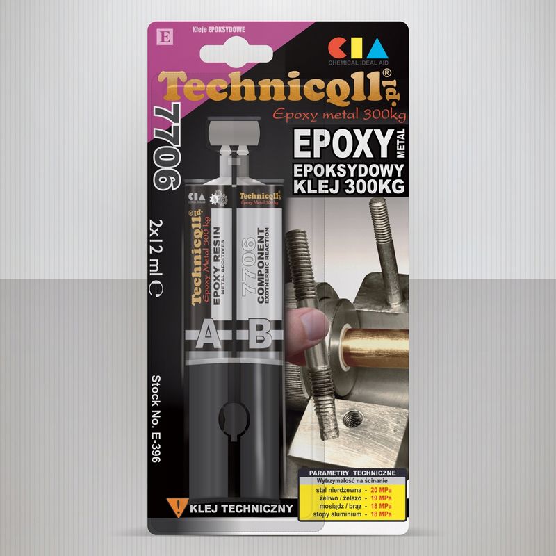 Klej do metalu - TECHNICQLL TE E-396 2 X 12 ML