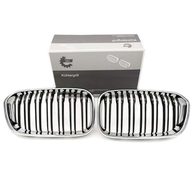 Grill bmw podwójna listwa, chrom, bmw 1 f20 facelift - SKV 66SKV023