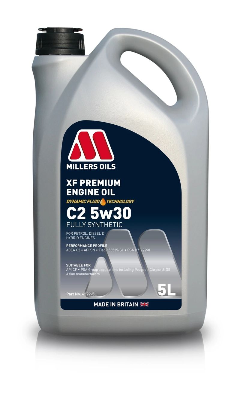 Millers xf prem. c2 5w30 5l sn/cf, c2, fiat 9.55535s… - MILLERS OILS 6229-5