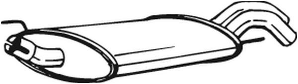 Tłumik układu wydechowego tył - BOSAL BOS233-715