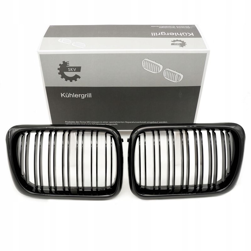 Grill bmw podwójna listwa, czarny połysk, bmw 3 e36 facelift - SKV 66SKV054