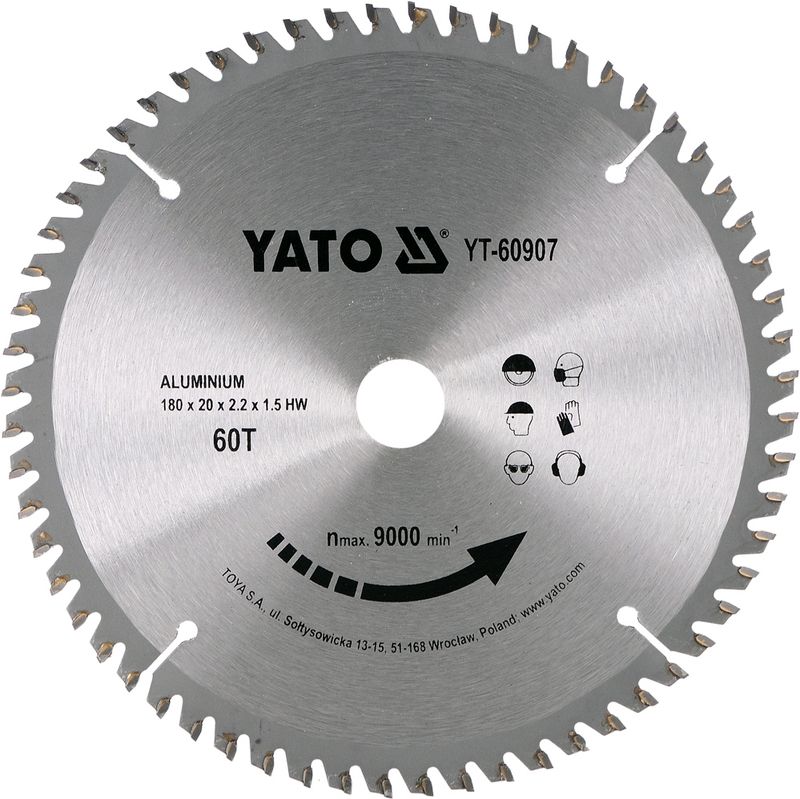 Piła do Aluminium 180x60TX20MM - YATO YATYT-60907