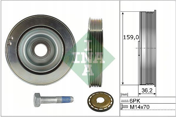 Koło pasowe wału - INA 544 0173 21