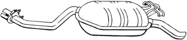 Tłumik układu wydechowego tył - BOSAL BOS278-209