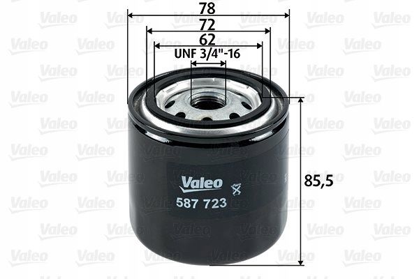Filtr paliwa diesel puszkowy - VALEO 587723
