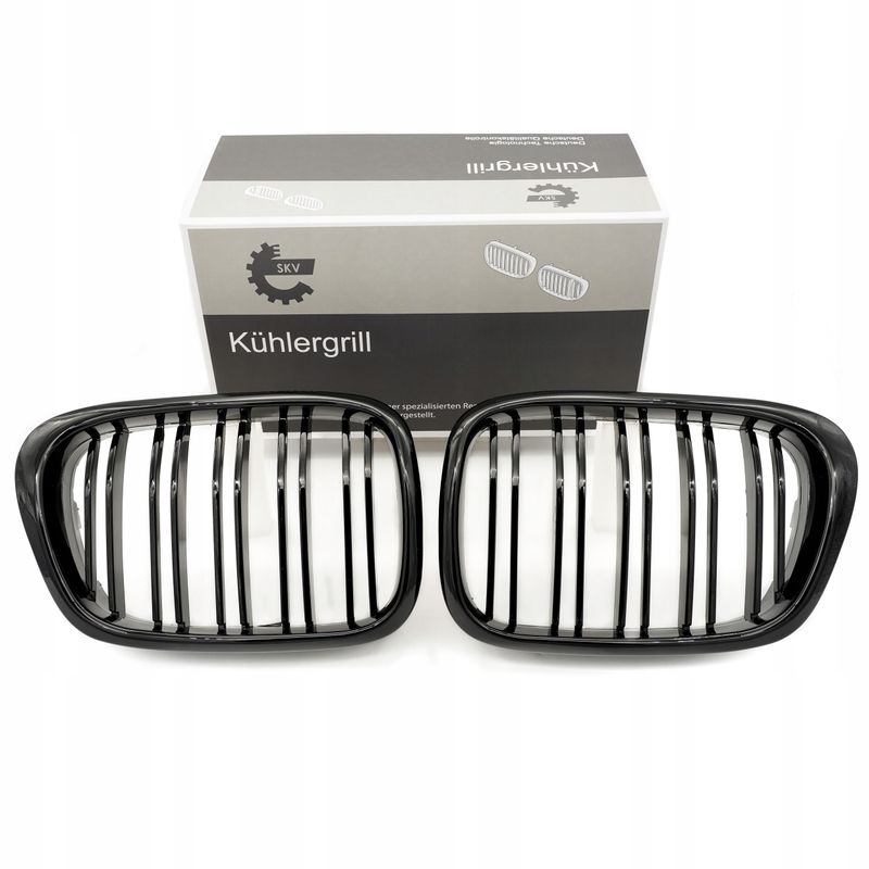 Grill bmw podwójna listwa, czarny połysk, bmw 5 e39 - SKV 66SKV161
