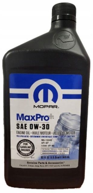 Olej mopar sae 0w-30 api sn plus 0,946l OLEMOP68444159AA