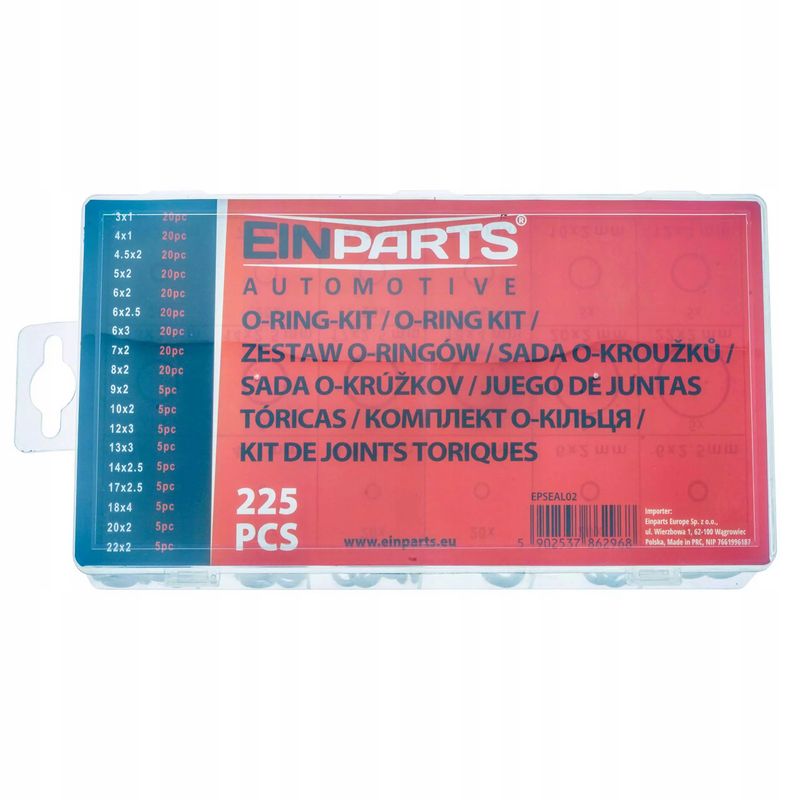 Uniwersalne uszczelki typu o-ring - 225 EPSEAL02