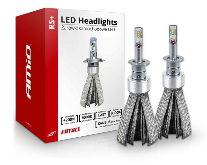 żarówki samochodowe led rs+ series h1 50 - AMIO AMI01081