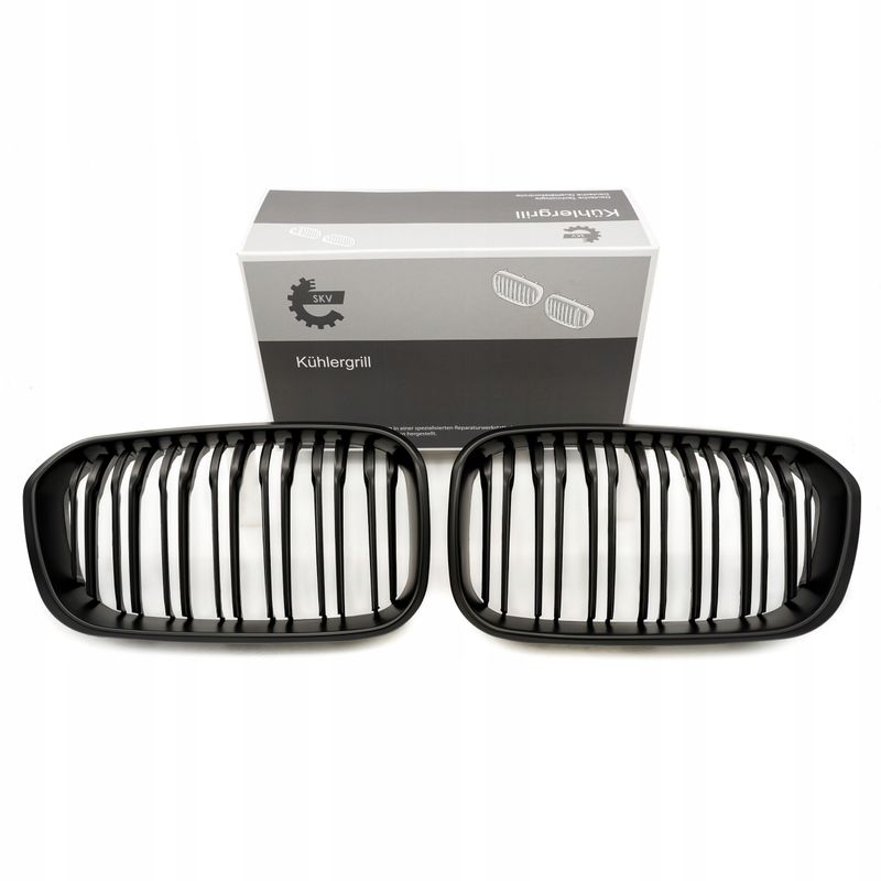 Grill bmw podwójna listwa, czarny połysk, bmw 1 f20 facelift - SKV 66SKV021