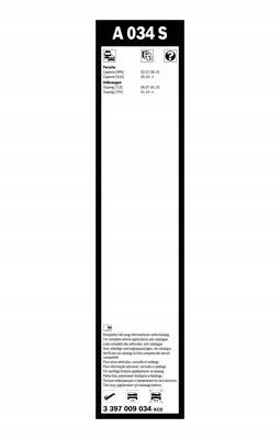 Pióro wycieraczki Aerotwin, komplet - BOSCH 3 397 009 034