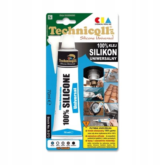 Silikon uniwersalny brazowy 70m - TECHNICQLL TCHS-010