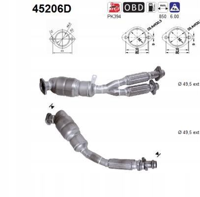 Katalizator bmw 525d/530d - AS 45206D