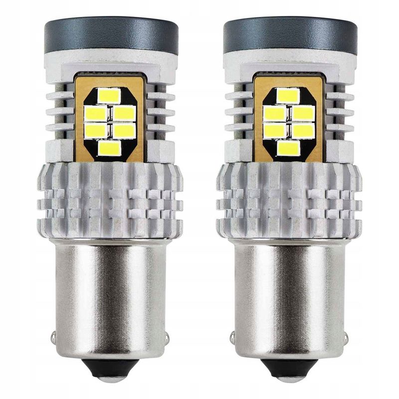 Żarówki LED CANBUS 3020 24SMD 1156 BA15S P21W R10W R5W White 12V 24V - AMIO AMI02797