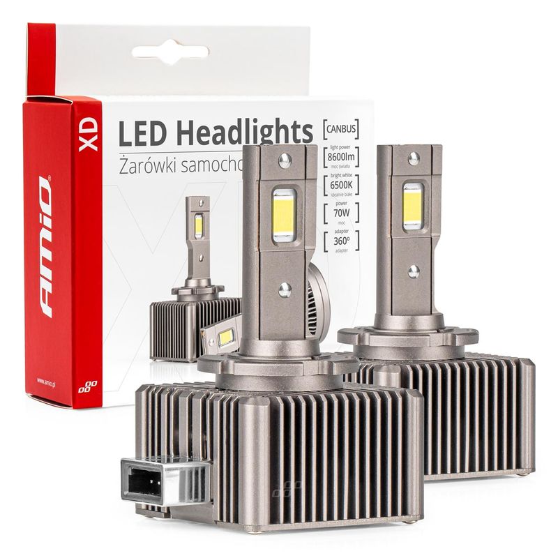 Żarówki żarniki LED seria XD D1S D1R 6500K Canbus - AMIO AMI03310