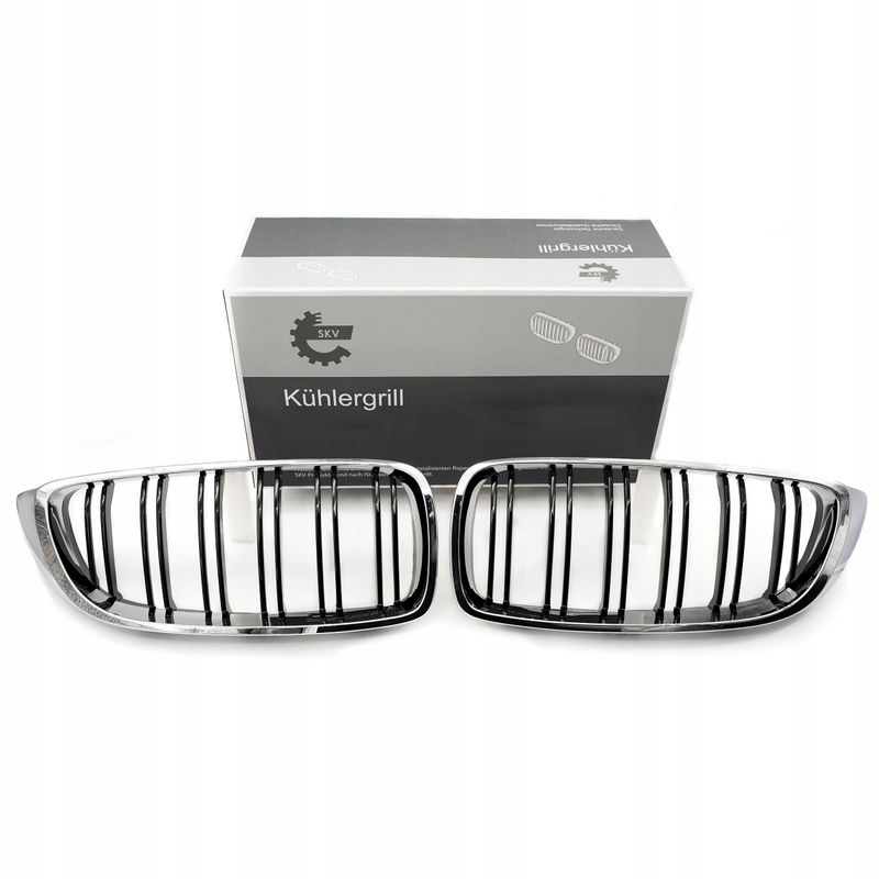 Grill bmw podwójna listwa, czarny chrom, bmw 4 f32 - SKV 66SKV152