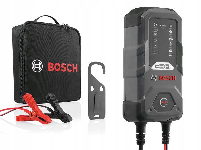 Ładowarka prostownik c30 bosch 6v 12v 3,8a 0189.911.030